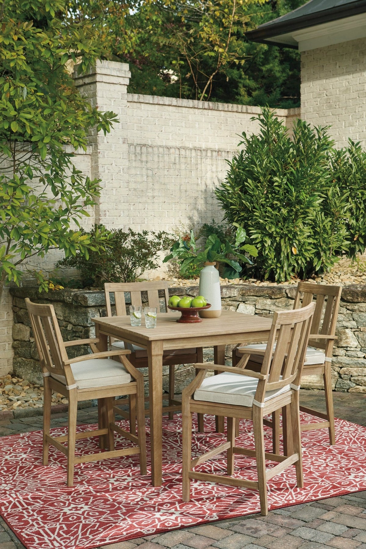 Barstool with Cushion (2/CN) Outdoor Chairs| Ashley Homestore
