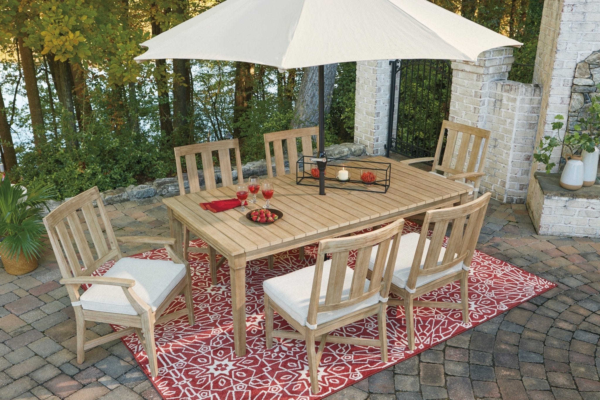 Barstool with Cushion (2/CN) Outdoor Chairs| Ashley Homestore