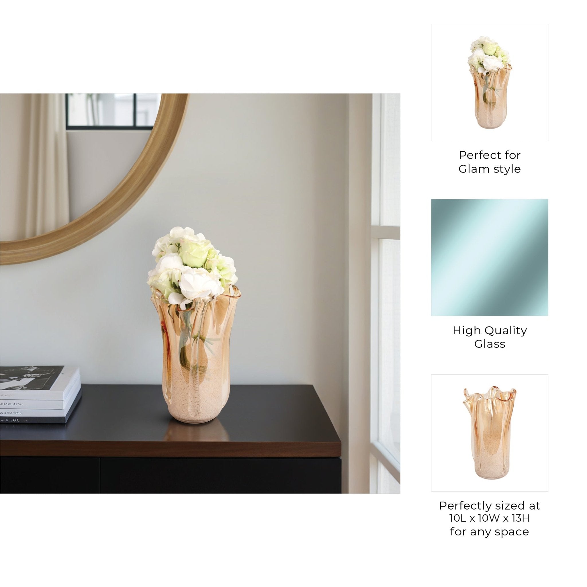 Bartoli Artisan Blown Glass Vase Vases and Jars| Sagebrook Home
