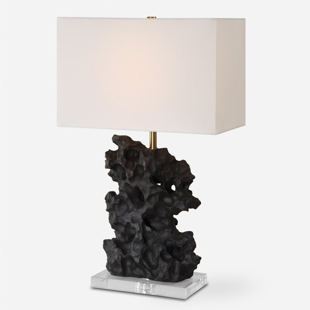 Basalt Black Stone Table Lamp Table Lamps| Uttermost