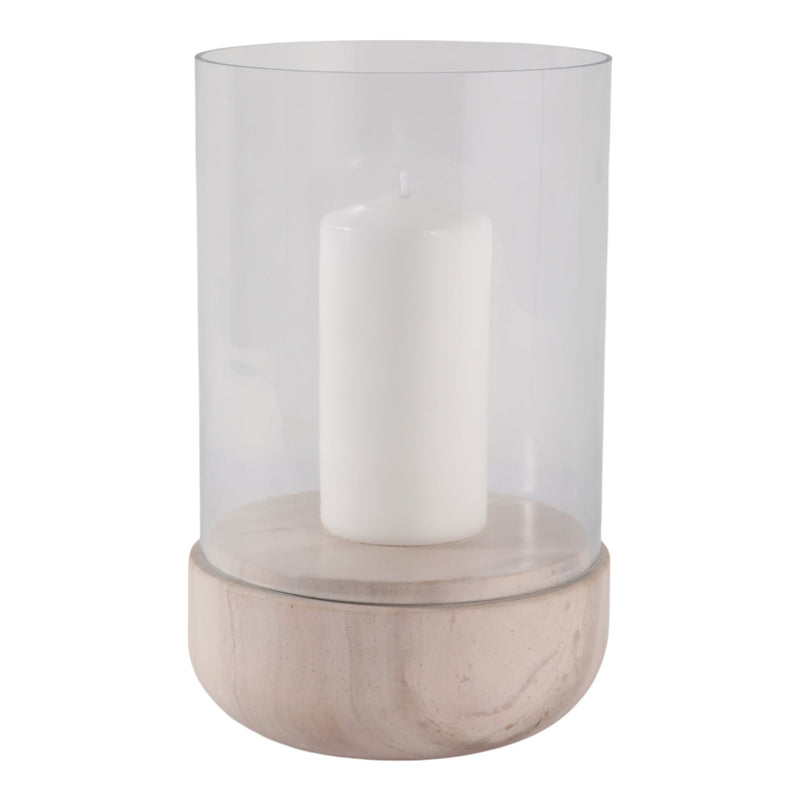 Bashan Medium Marble Candle Hurricane - Al Rugaib Furniture