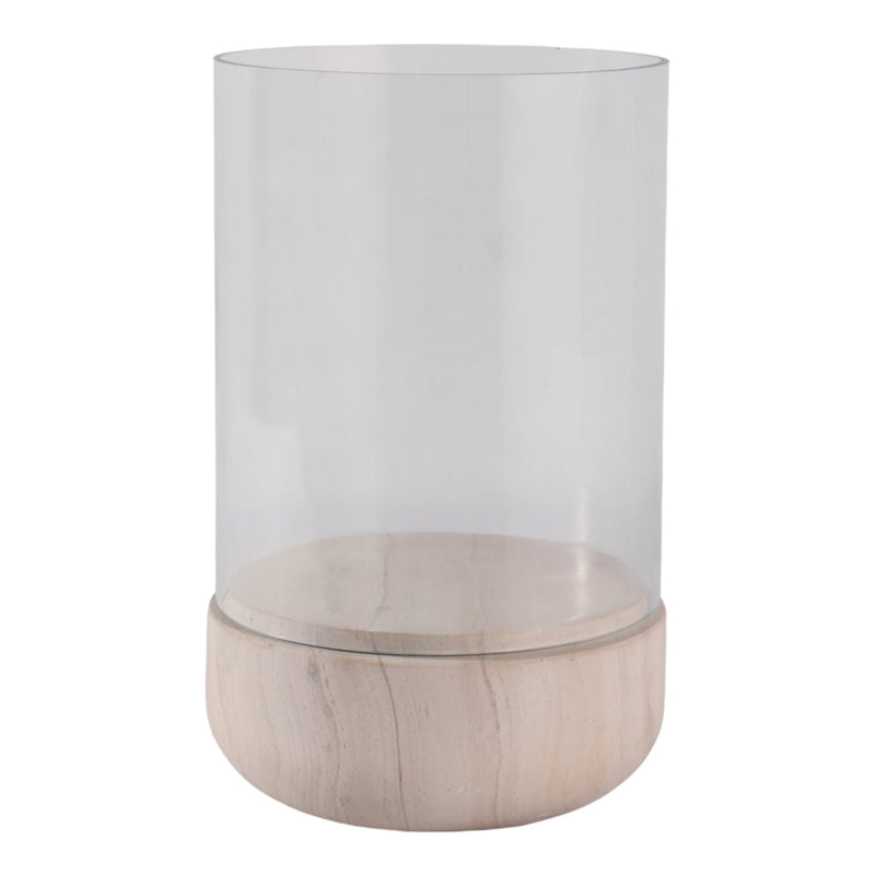 Bashan Medium Marble Candle Hurricane - Al Rugaib Furniture