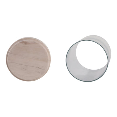 Bashan Medium Marble Candle Hurricane - Al Rugaib Furniture