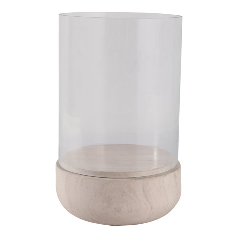 Bashan Medium Marble Candle Hurricane - Al Rugaib Furniture