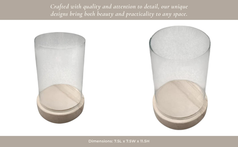 Bashan Medium Marble Candle Hurricane - Al Rugaib Furniture