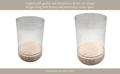 Bashan Small Marble Candle Hurricane - Al Rugaib Furniture