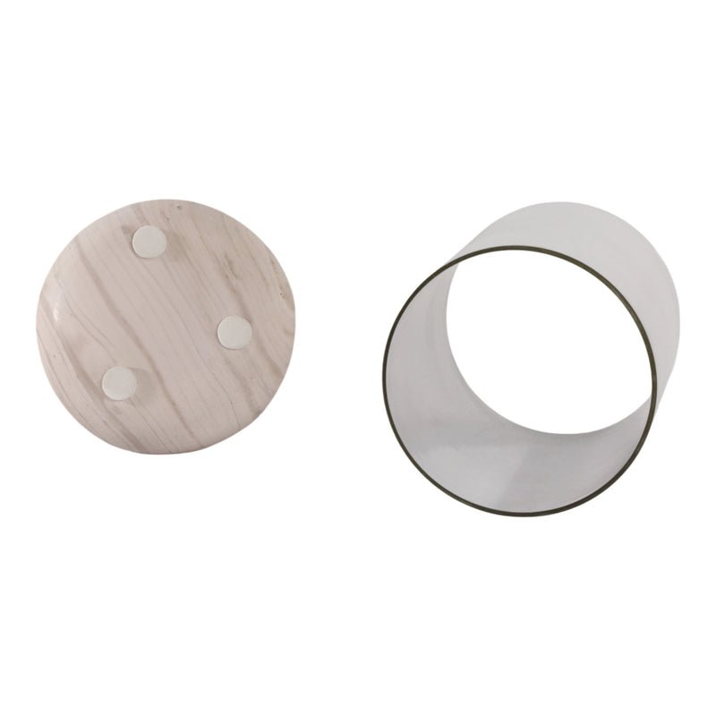 Bashan Small Marble Candle Hurricane - Al Rugaib Furniture