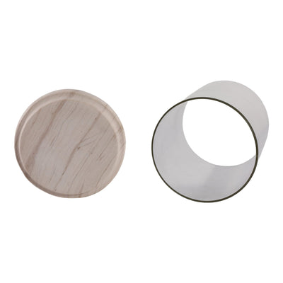 Bashan Small Marble Candle Hurricane - Al Rugaib Furniture