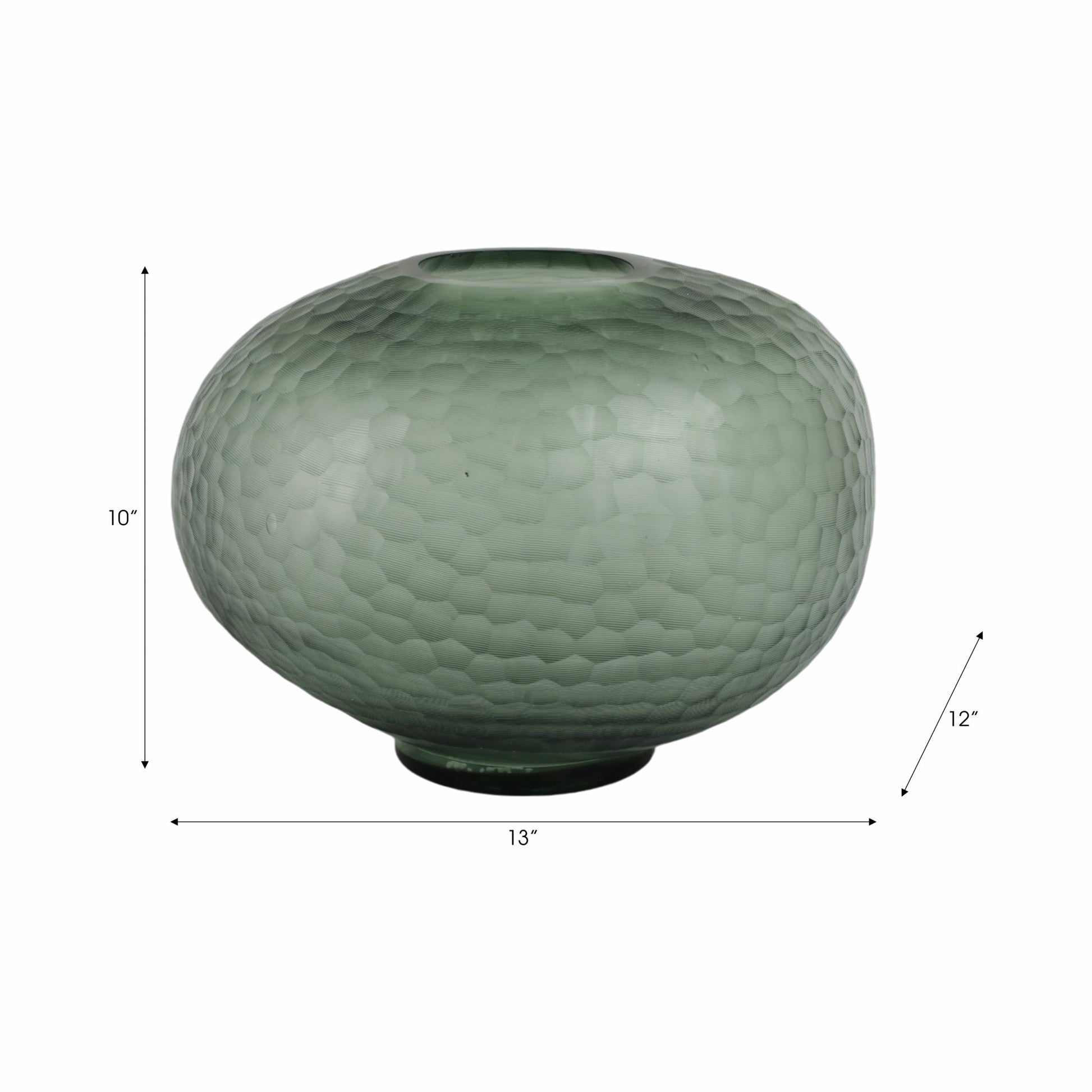 Bastia Green Glass Vase Vases and Jars| Sagebrook Home