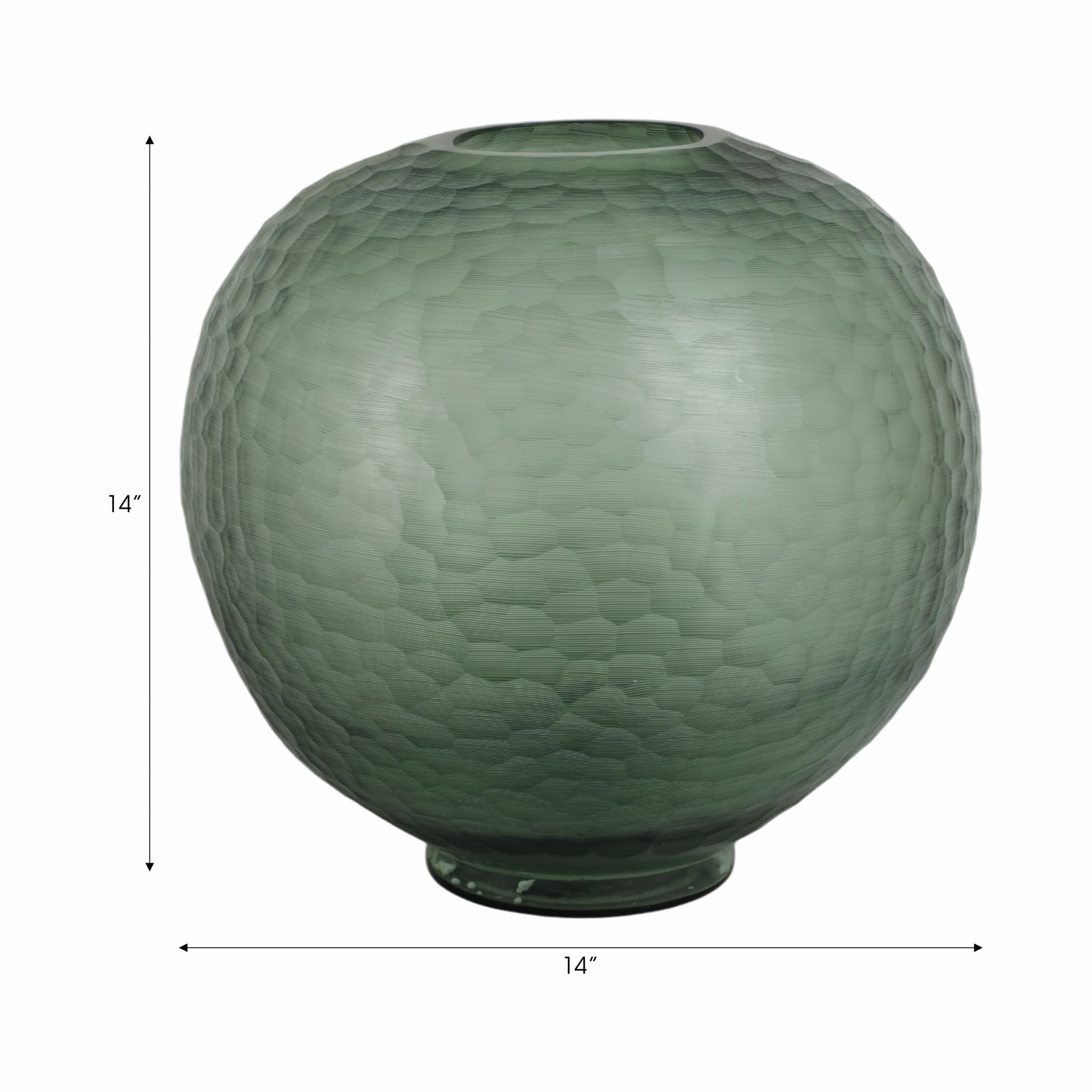 Bastia Green Glass Vase Vases and Jars| Sagebrook Home