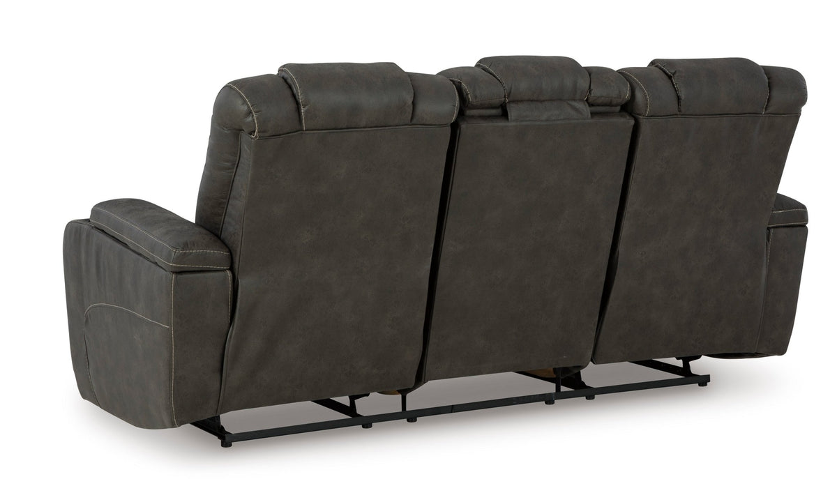 Batavia Pier Reclining Sofa w/ Drop Down Table Recliners| Ashley Homestore
