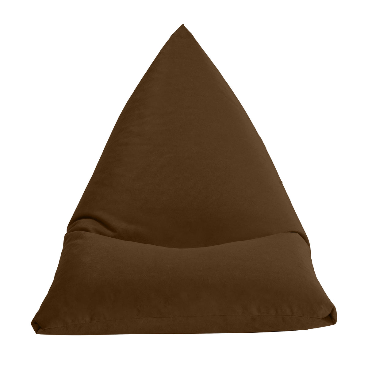 Ilkay Velvet Bean Bag Chair Brown Small