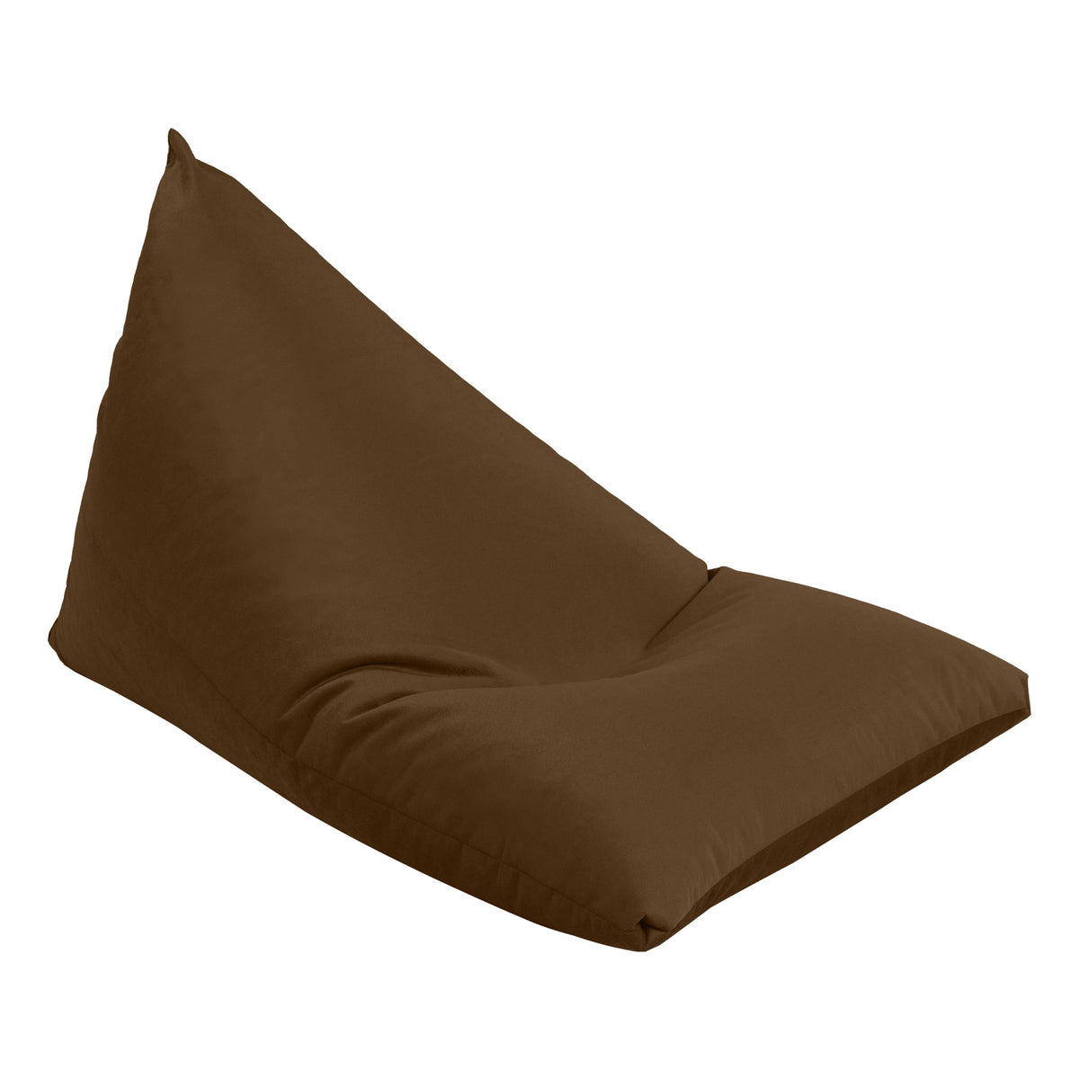 Ilkay Velvet Bean Bag Chair Brown Small