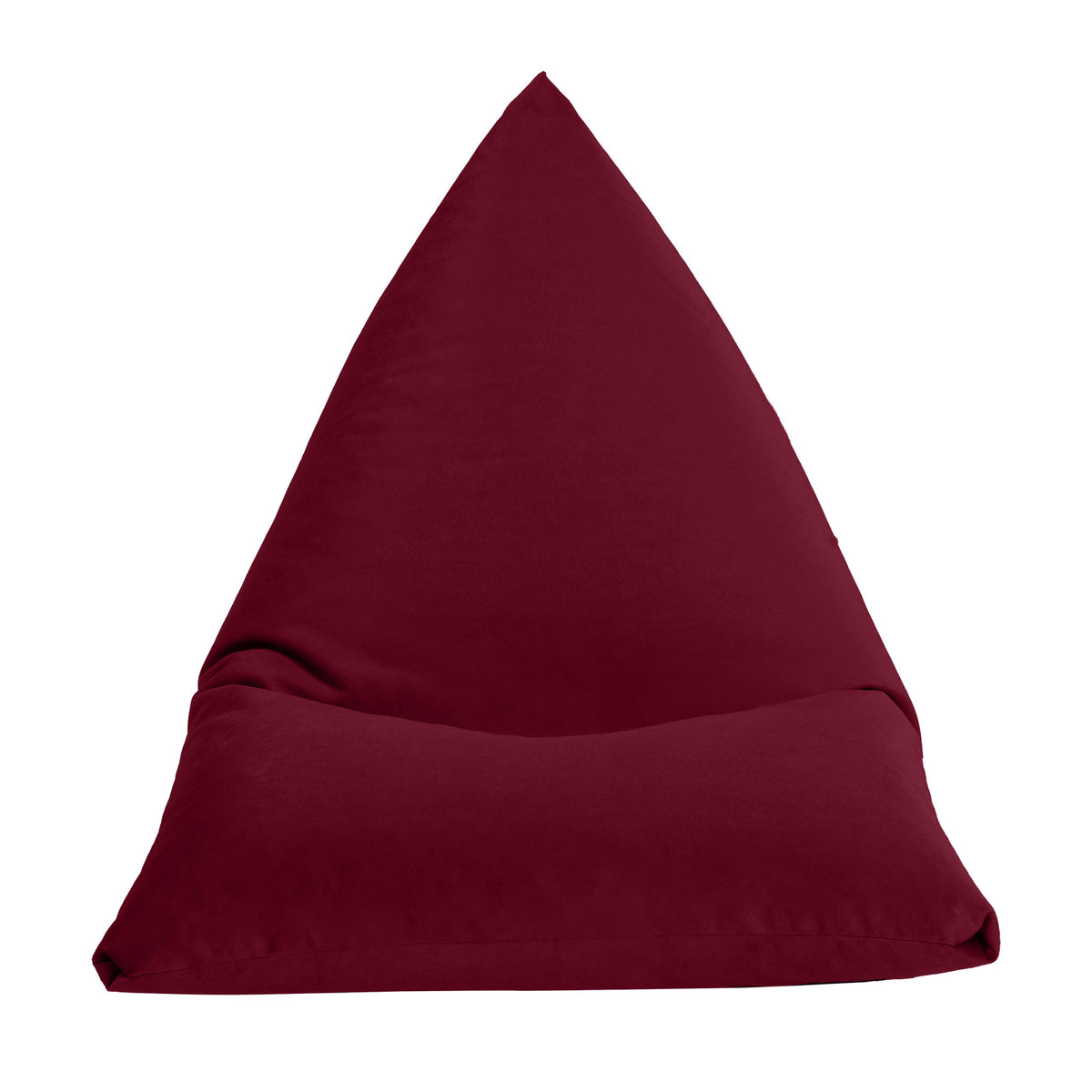 Ilkay Velvet Bean Bag Chair Burgundy Small