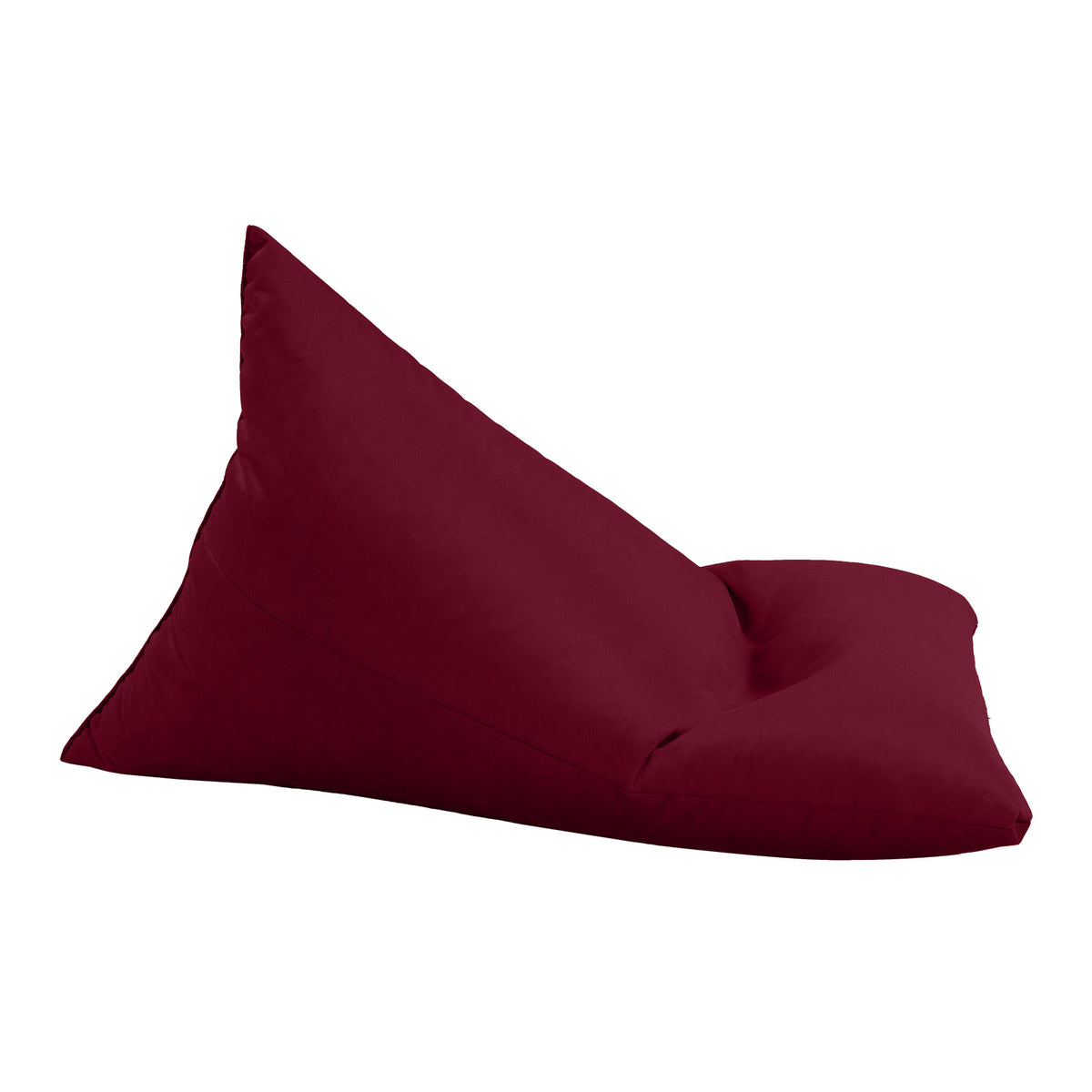 Ilkay Velvet Bean Bag Chair Burgundy Small