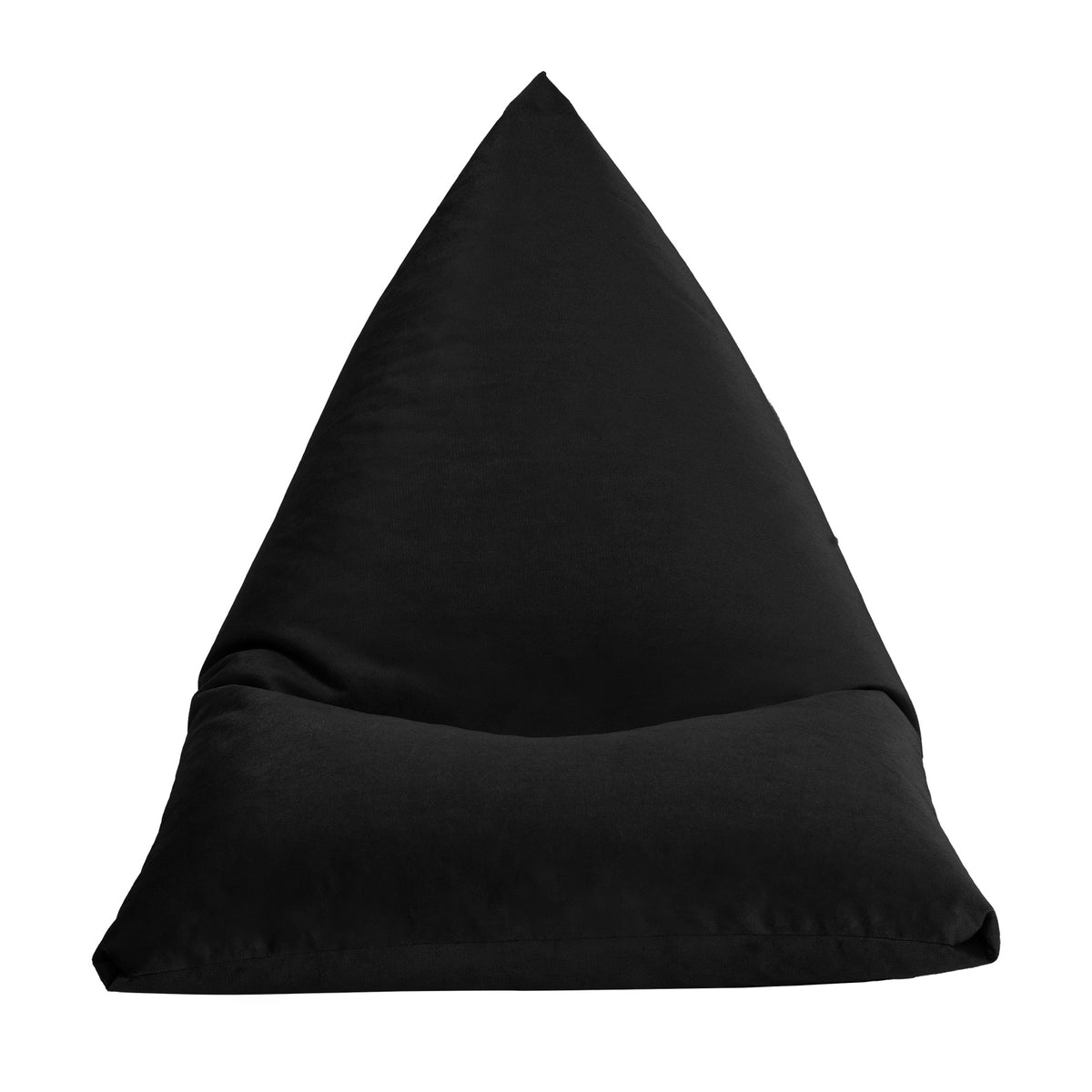 Ilkay Velvet Bean Bag Chair Black Small