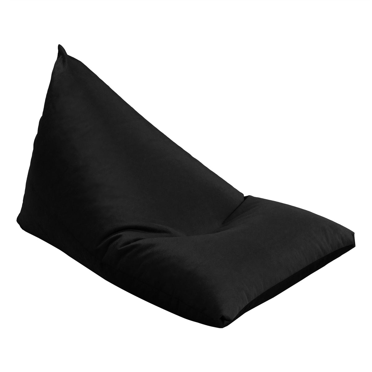 Ilkay Velvet Bean Bag Chair Black Small