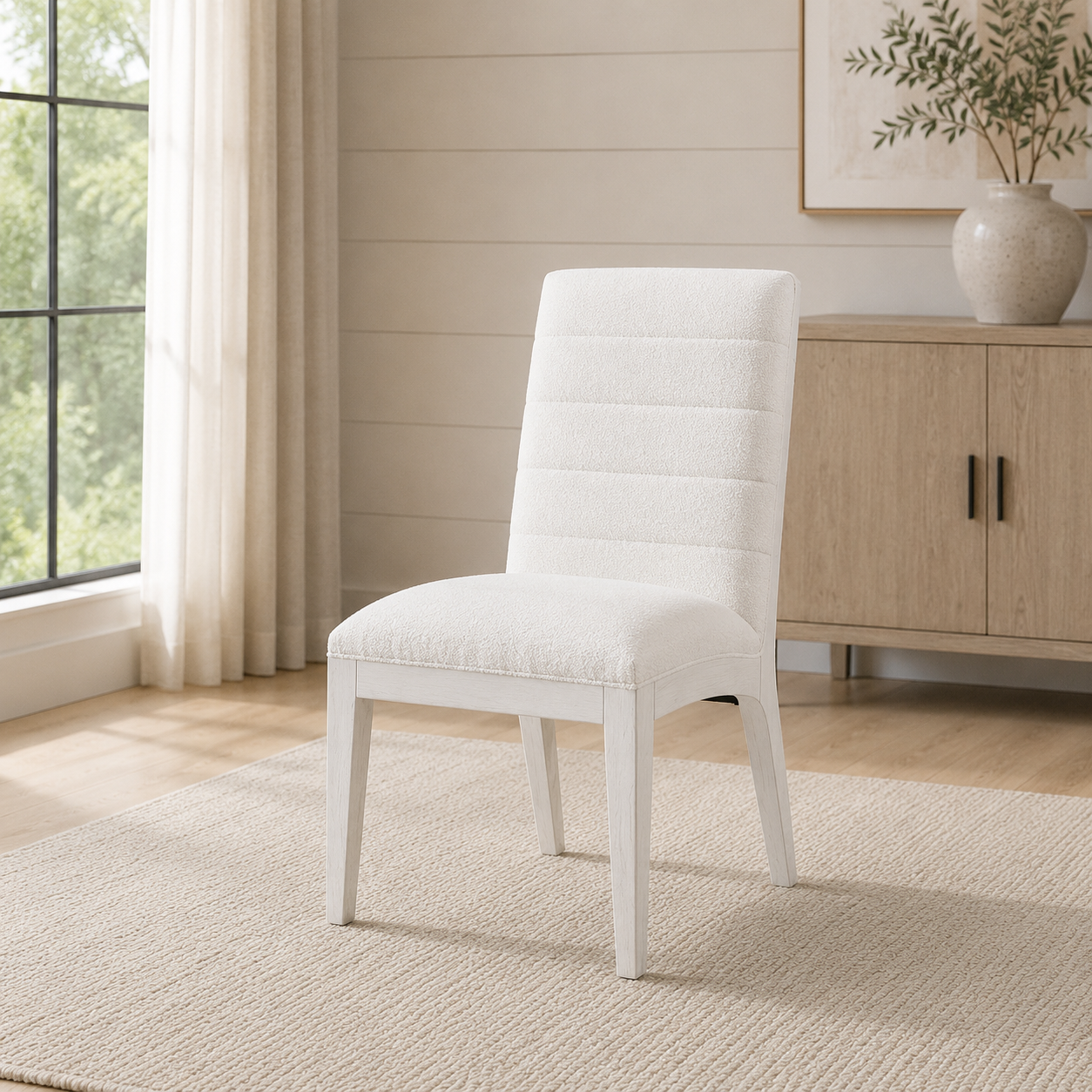 Timeless Tranquility White Dining Chair