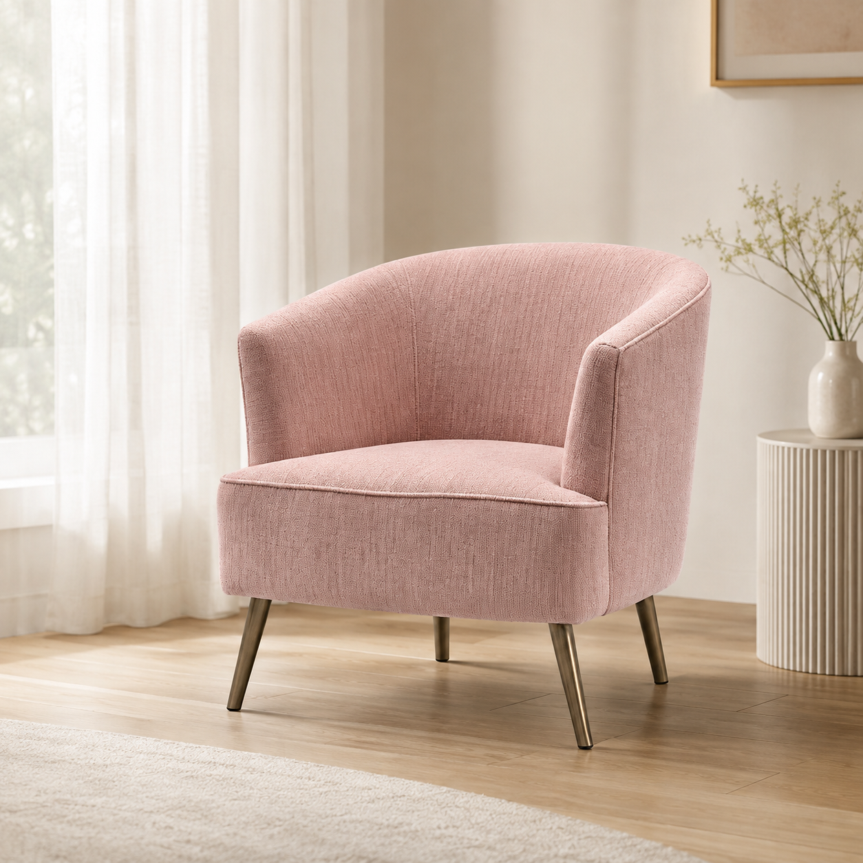 Gabriel Pink Accent Chair