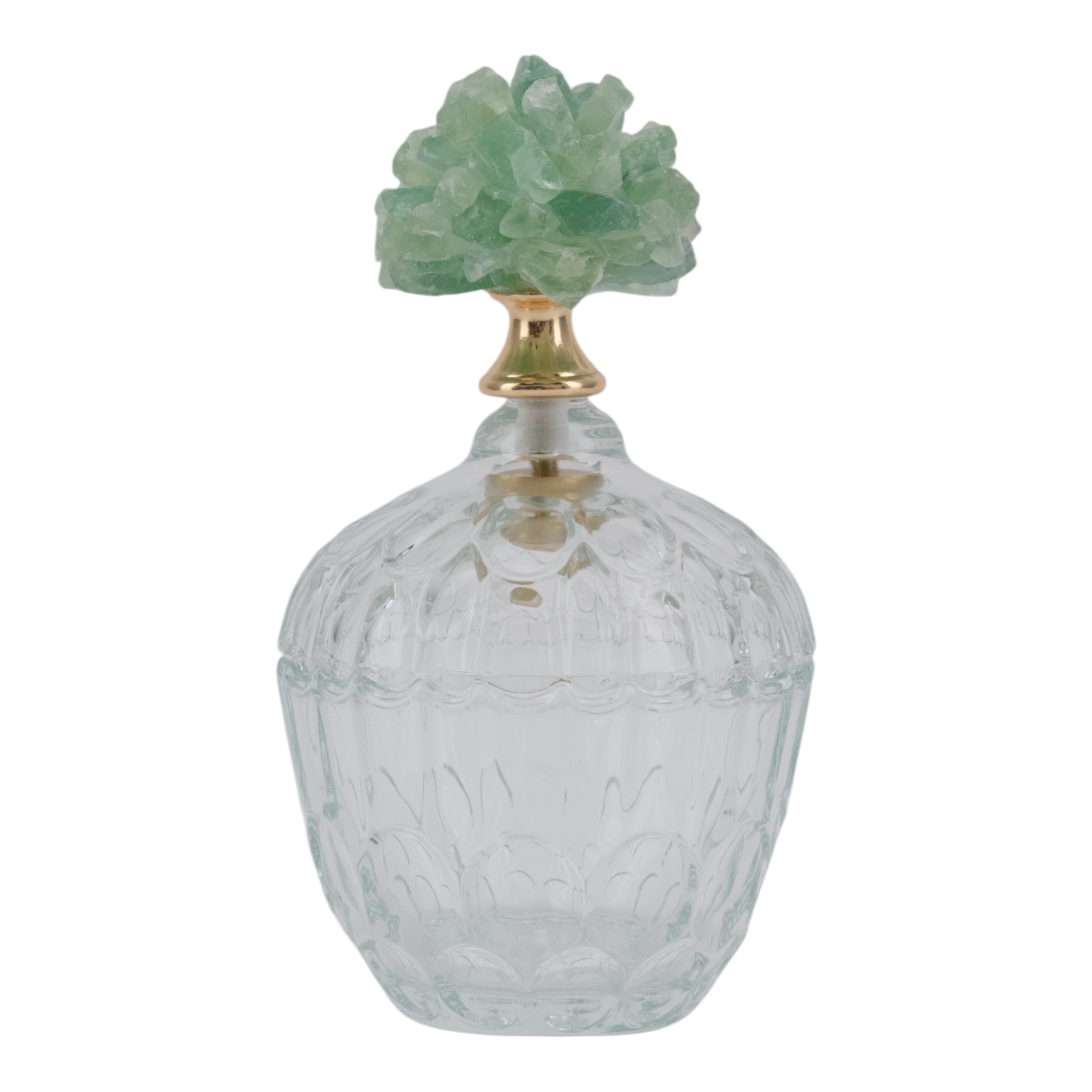 برطمان زجاجي بحجر أخضر لانسلوت Lancelot Green Stone Glass Jar