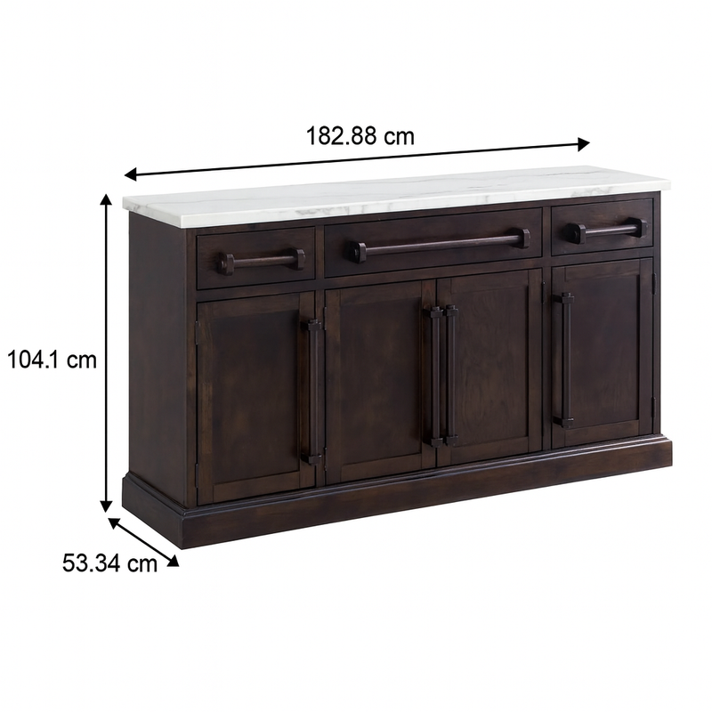 Monticello White Marble Buffet