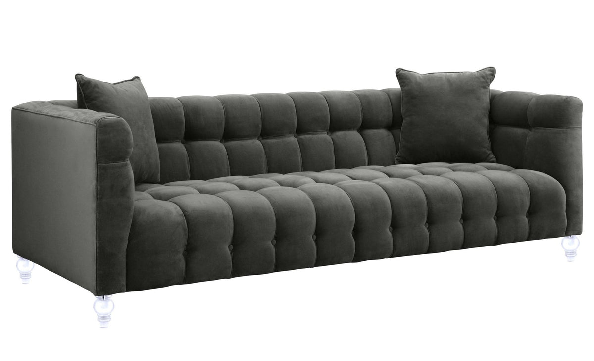Bea Grey Velvet Sofa Sofas & Loveseats| TOV