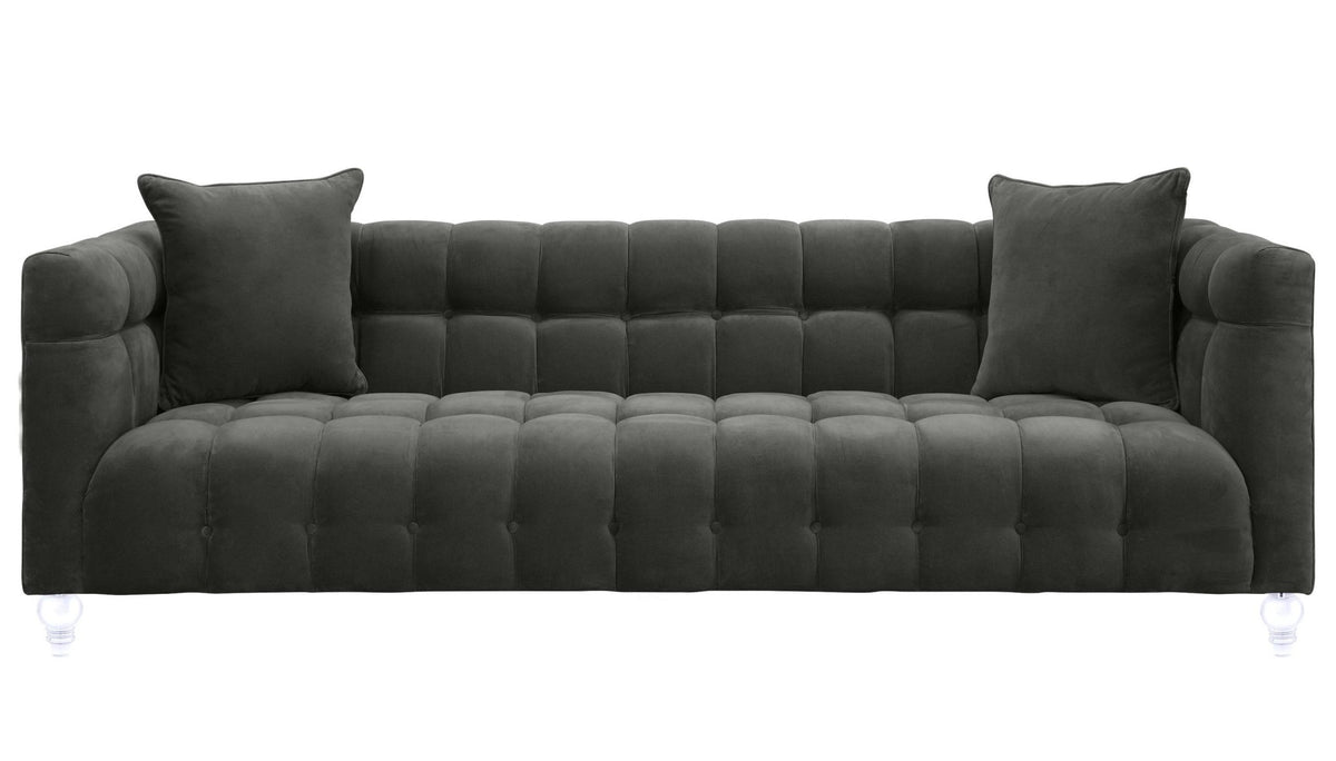 Bea Grey Velvet Sofa Sofas & Loveseats| TOV