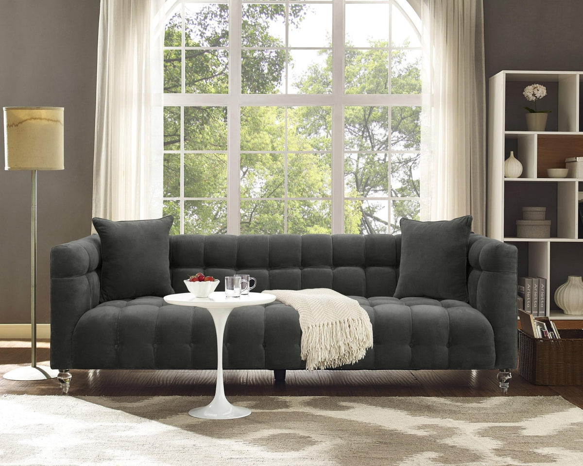 Bea Grey Velvet Sofa Sofas & Loveseats| TOV
