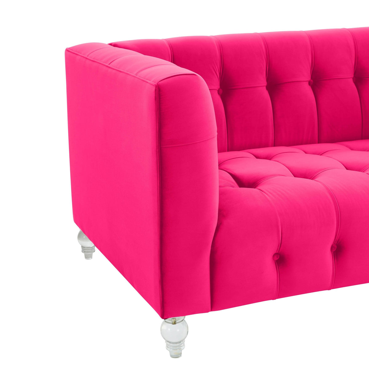 Bea Hot Pink Velvet Loveseat Sofas & Loveseats| TOV