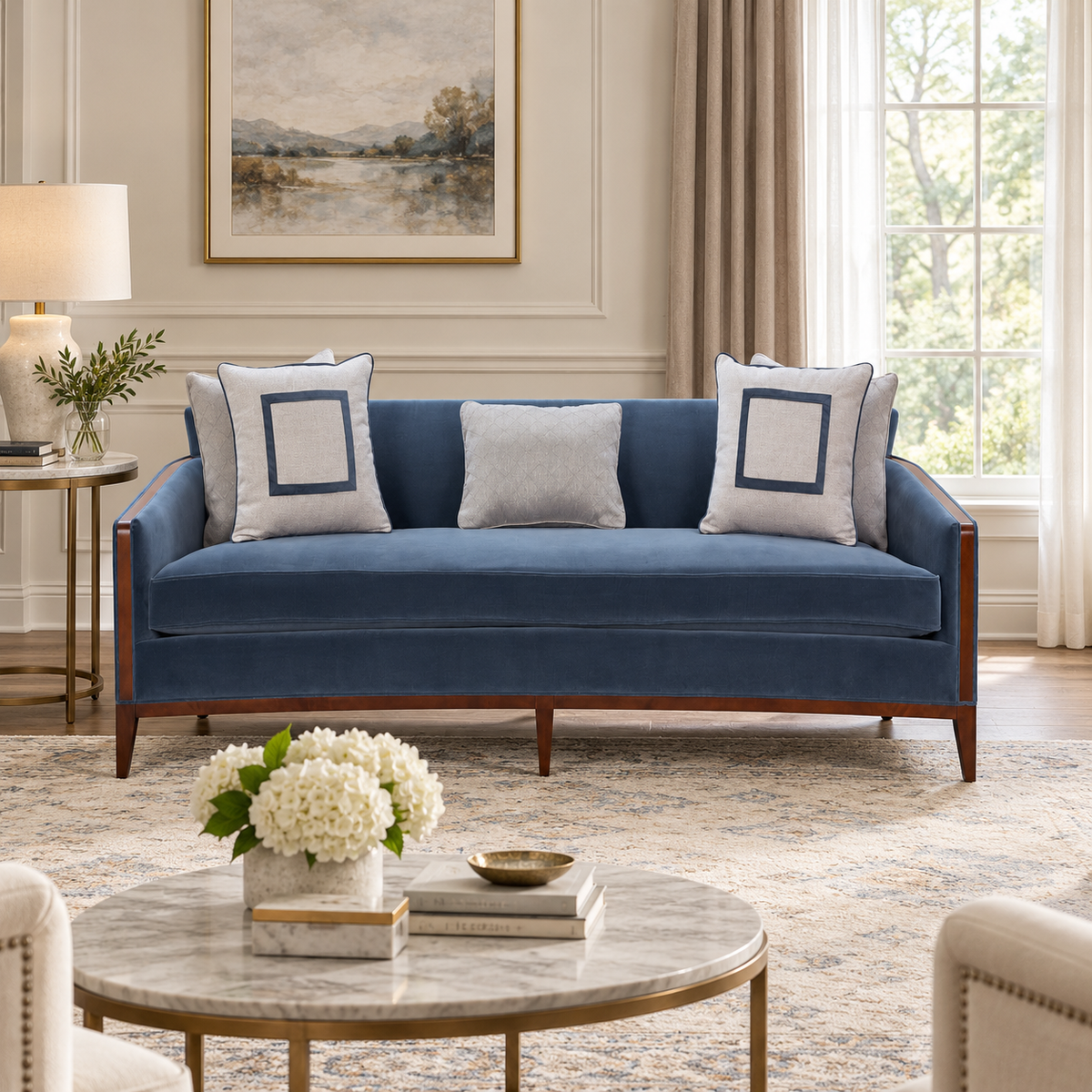 AlReem  Royal Blue Sofa 450cm