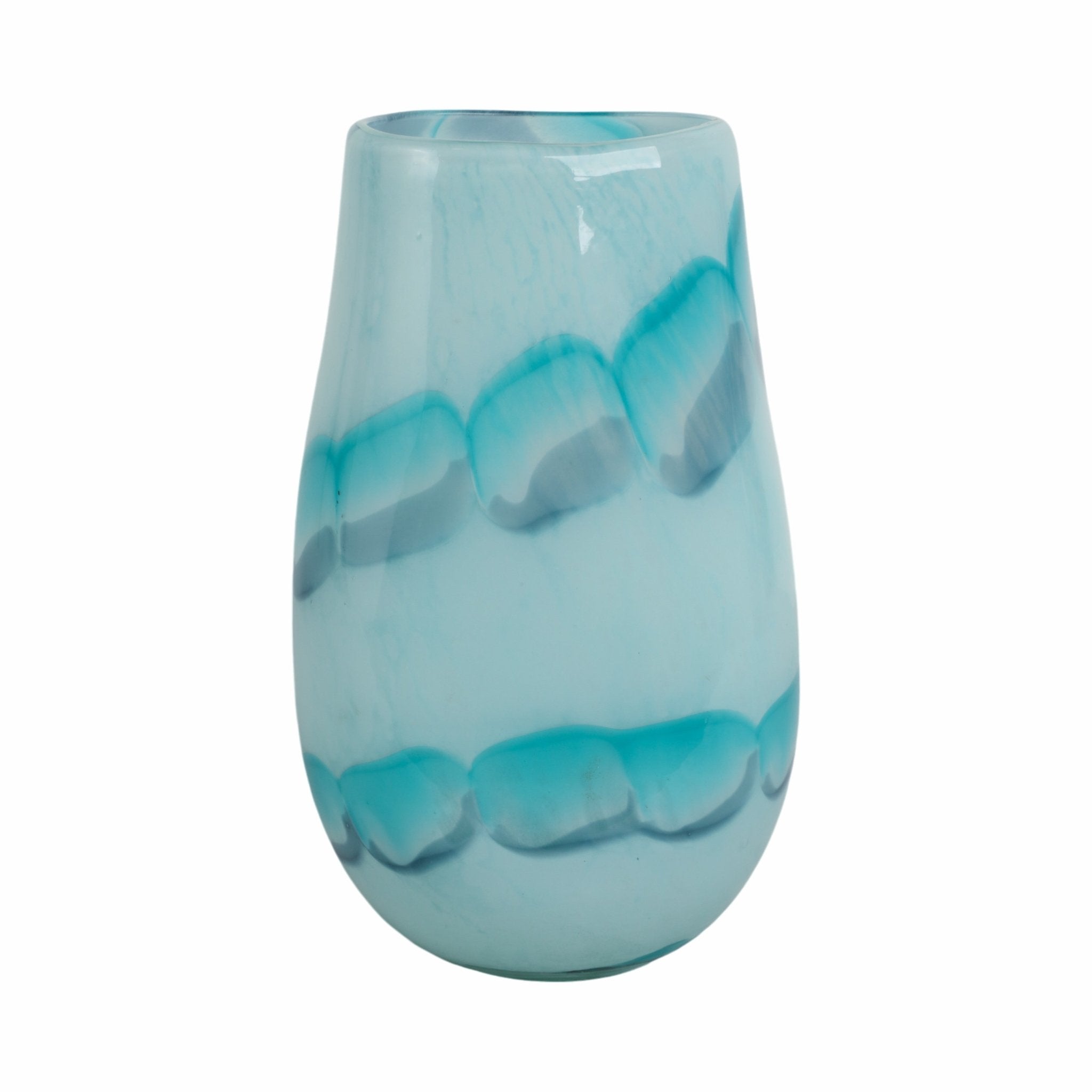 Bead Pattern Glass Vase, Blue Vases and Jars| Sagebrook Home