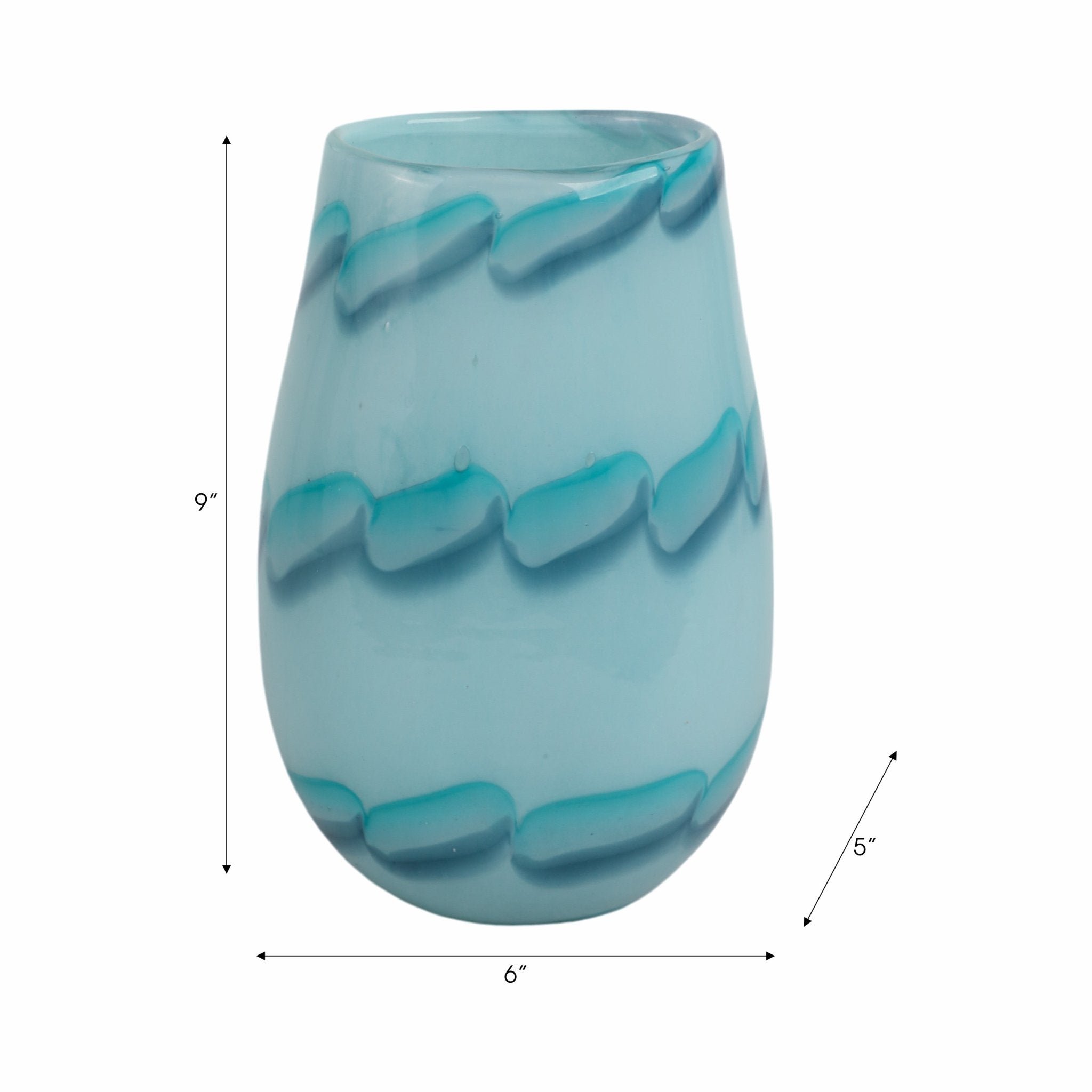 Bead Pattern Glass Vase, Blue Vases and Jars| Sagebrook Home