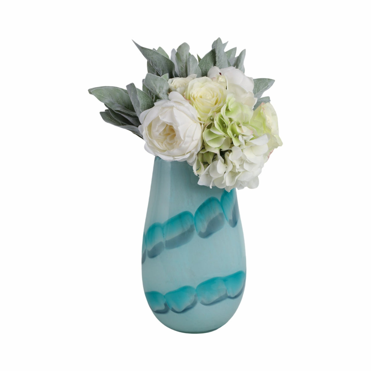 Bead Pattern Glass Vase, Blue Vases and Jars| Sagebrook Home