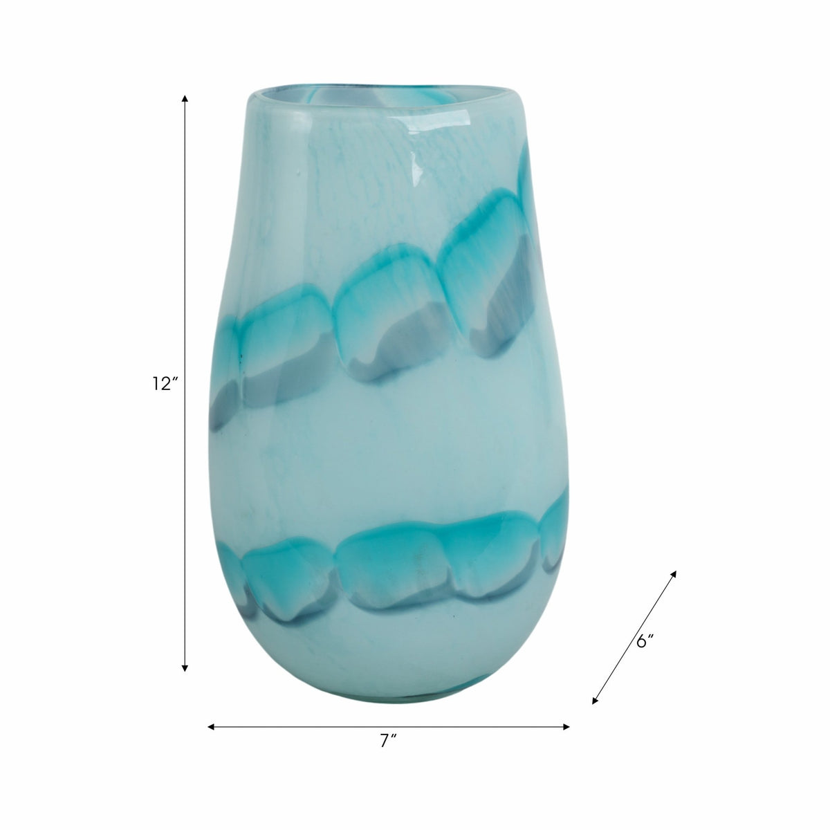 Bead Pattern Glass Vase, Blue Vases and Jars| Sagebrook Home