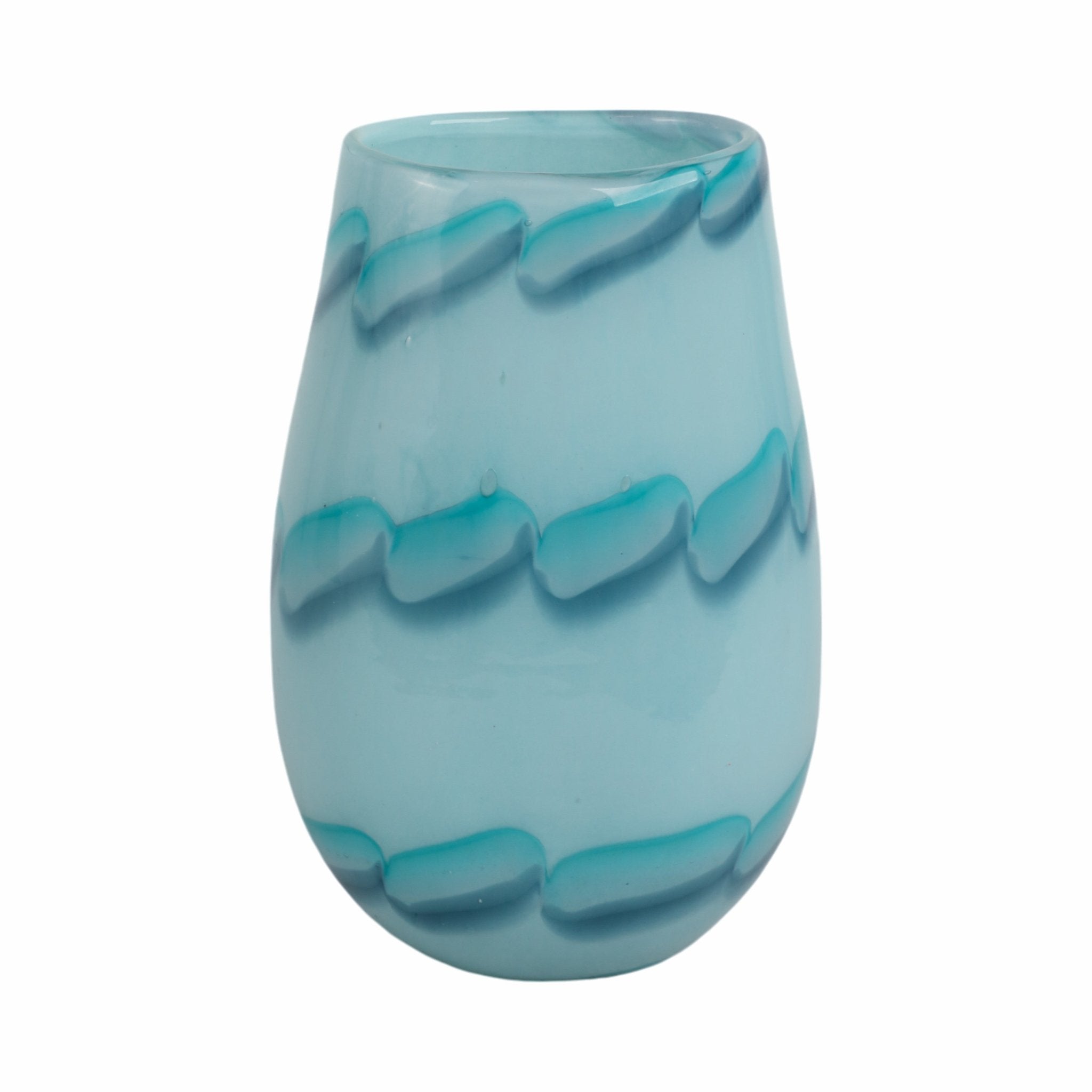 Bead Pattern Glass Vase, Blue Vases and Jars| Sagebrook Home