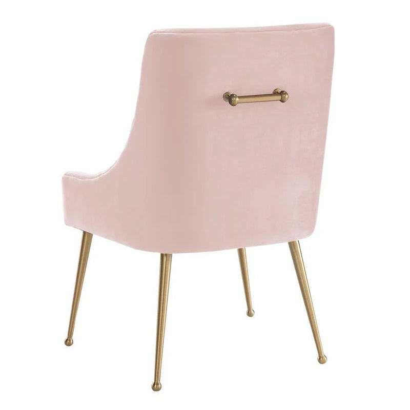 Beatrix Blush Velvet Side Chair - Al Rugaib Furniture