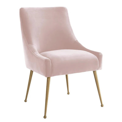 Beatrix Blush Velvet Side Chair - Al Rugaib Furniture