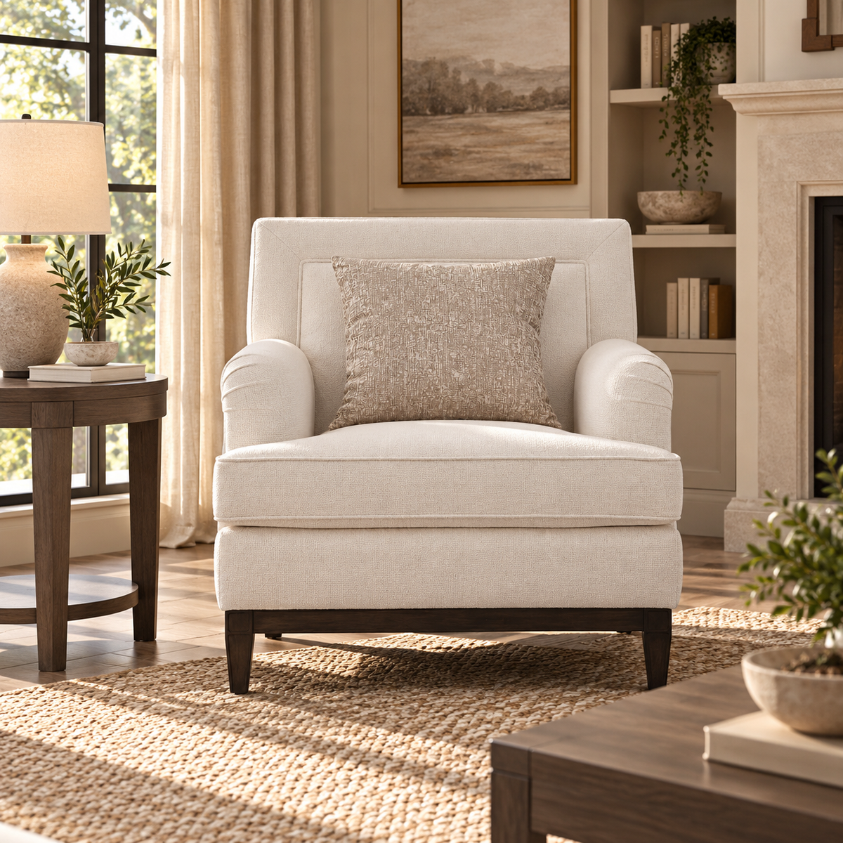Lili Gold Arm Chair (90Cm)