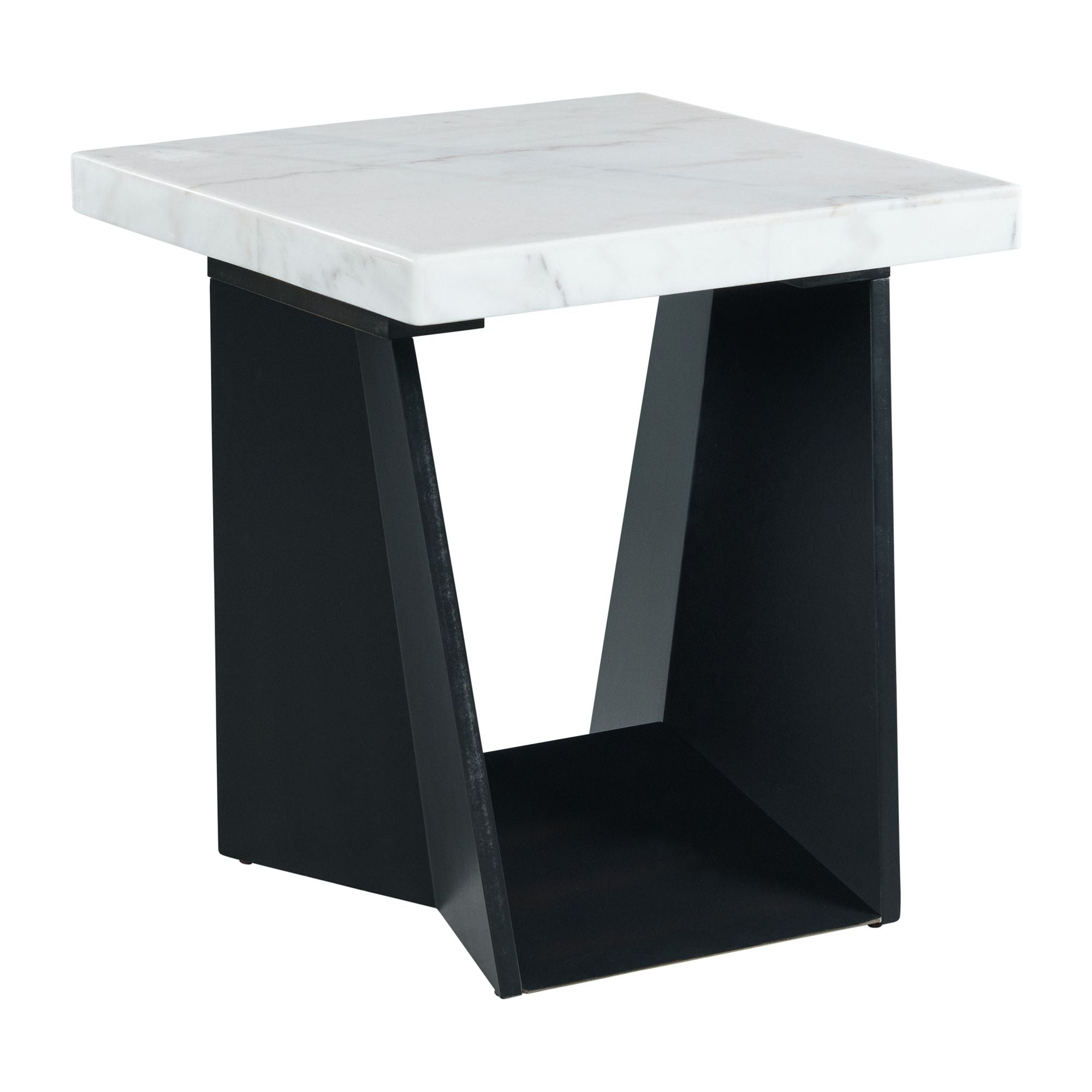 Beckley End Table In White Marble Top Coffee Tables| Roots Furniture