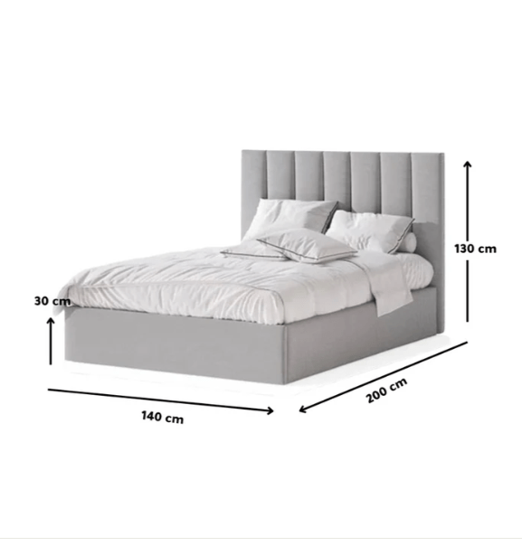 Bed – Grey Velvet Upholstered-h | Otath
