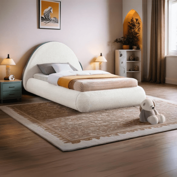 Bed – Off White Bouclé Upholstered-q Beds| Otath