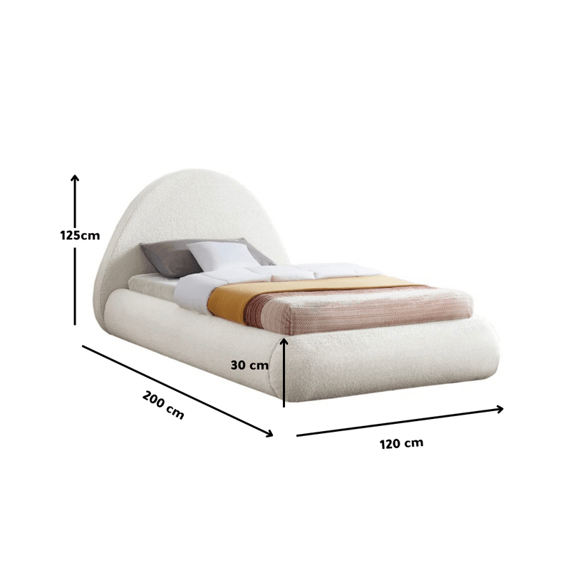 Bed – Off White Bouclé Upholstered-q Beds| Otath