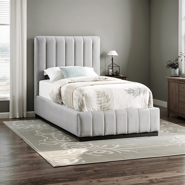 Bed – Off WhiteVelvet Upholstered-s Beds| Otath