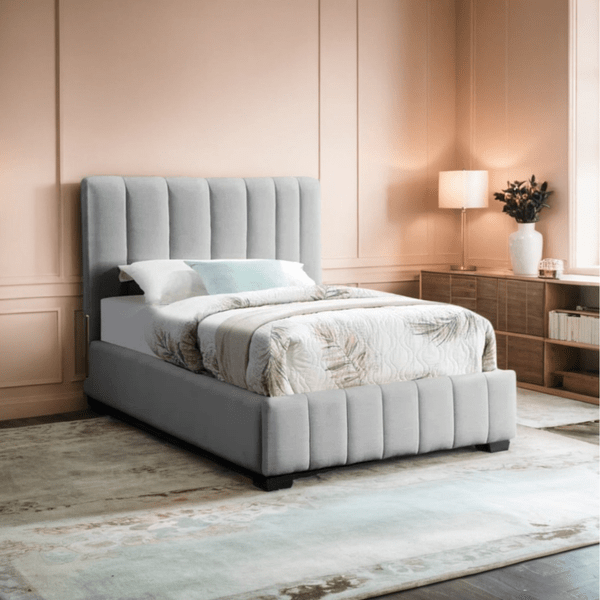 Bed – Off WhiteVelvet Upholstered-s Beds| Otath