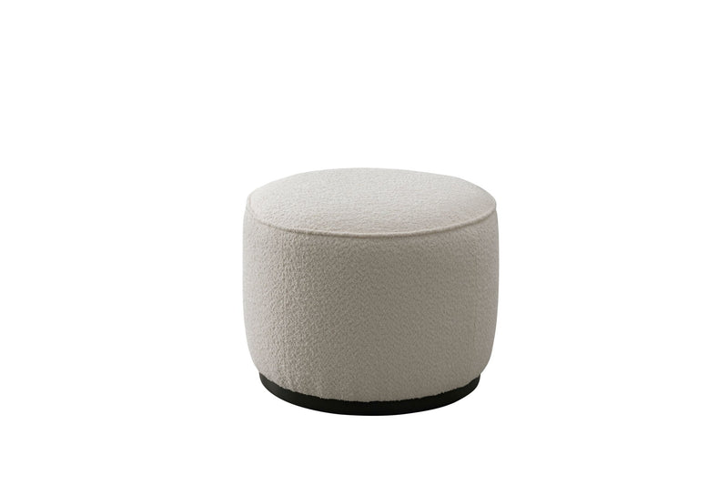 Beige Boucle Ottoman W55.5xH44cm - Al Rugaib Furniture
