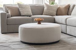 Beige Boucle Ottoman W91xH36cm - Al Rugaib Furniture