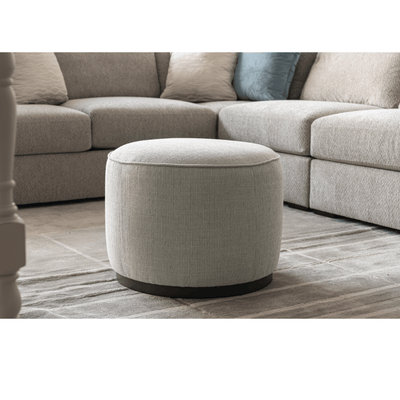 Beige Linen Ottoman W55.5xH44cm - Al Rugaib Furniture