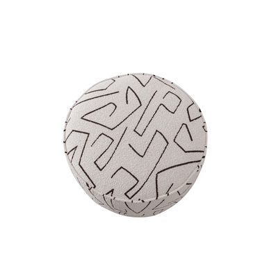 Beige Linen Ottoman W55.5xH44cm - Al Rugaib Furniture