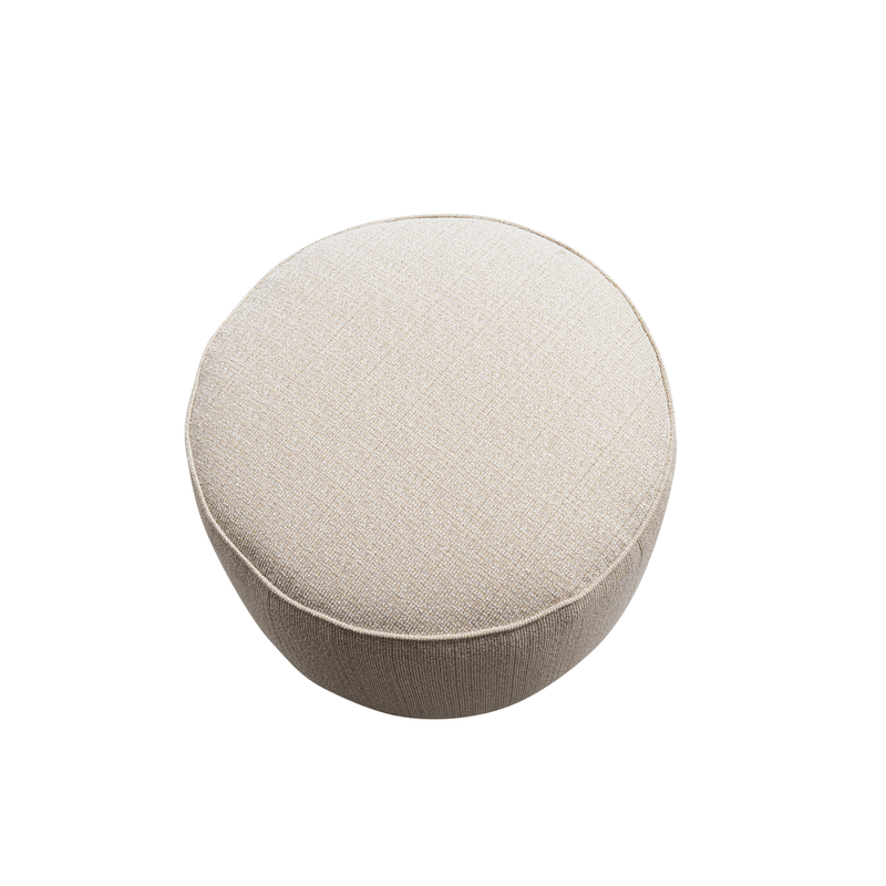 Beige Linen Ottoman W55.5xH44cm - Al Rugaib Furniture