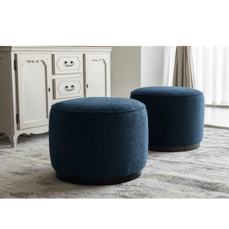 Beige Linen Ottoman W55.5xH44cm - Al Rugaib Furniture